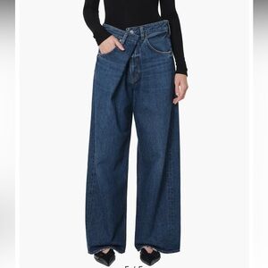 AGOLDE Vana Fold Waistband Wide Leg Jeans